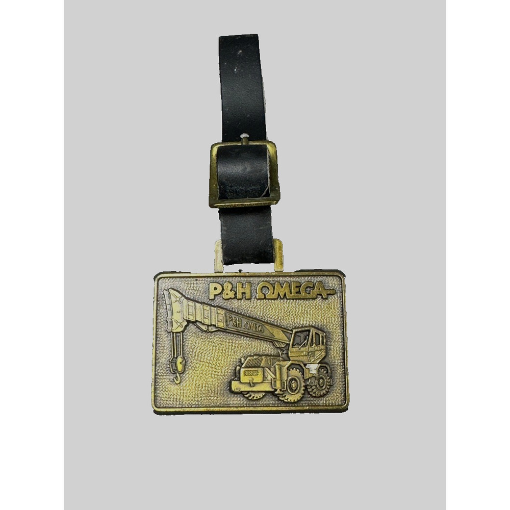 Vintage P & H Hydraulic Crane Leather Pocket Watch Fob